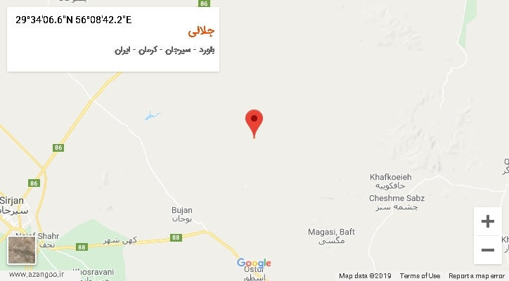 روستای جلالی بر روی نقشه
