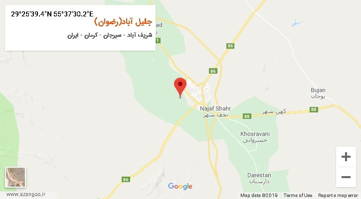 روستای جلیل آباد(رضوان) بر روی نقشه