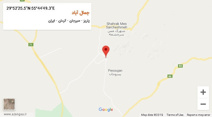 روستای جمال آباد بر روی نقشه
