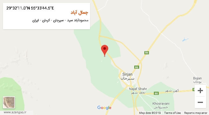 روستای جمال آباد بر روی نقشه