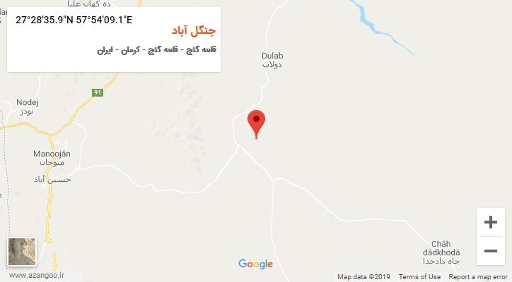 روستای جنگل آباد بر روی نقشه