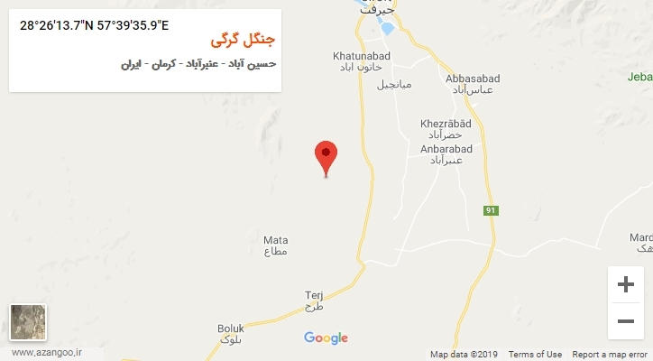 روستای جنگل گرگی بر روی نقشه
