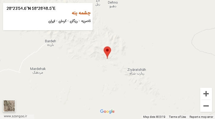 روستای جشمه بنه بر روی نقشه