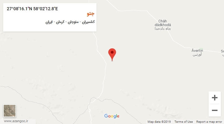 روستای جتو بر روی نقشه