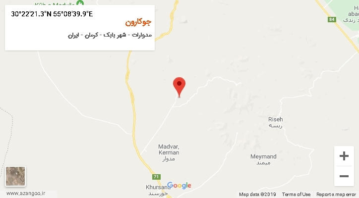 روستای جوکارون بر روی نقشه