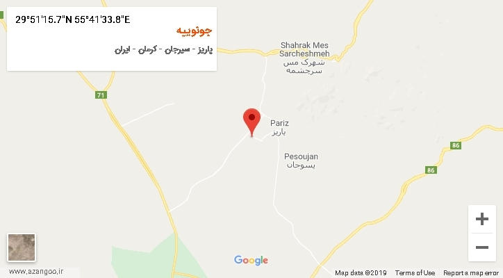 روستای جونوییه بر روی نقشه