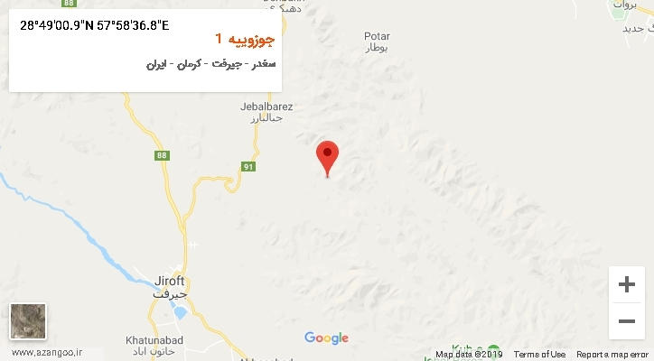 روستای جوزوییه 1 بر روی نقشه