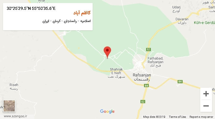 روستای کاظم آباد بر روی نقشه
