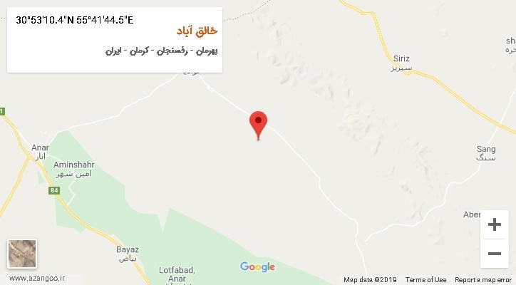 روستای خالق آباد بر روی نقشه