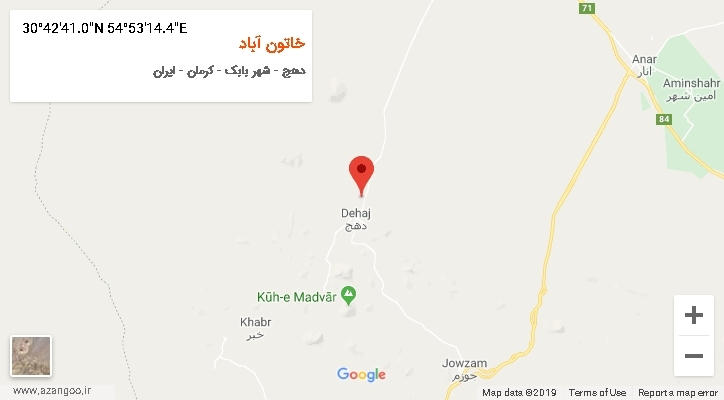 روستای خاتون آباد بر روی نقشه