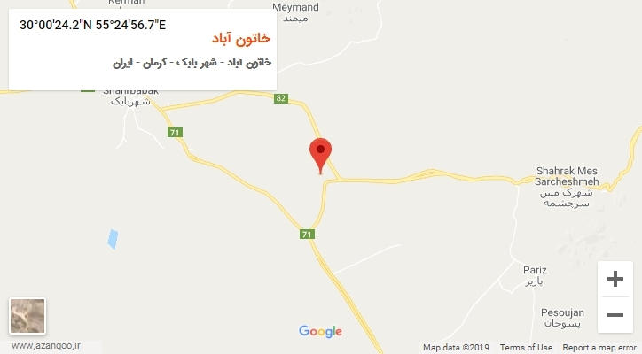 روستای خاتون آباد بر روی نقشه