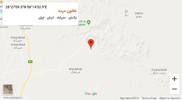 روستای خاتون مرده بر روی نقشه