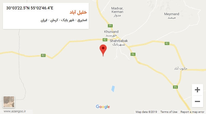 روستای خلیل آباد بر روی نقشه