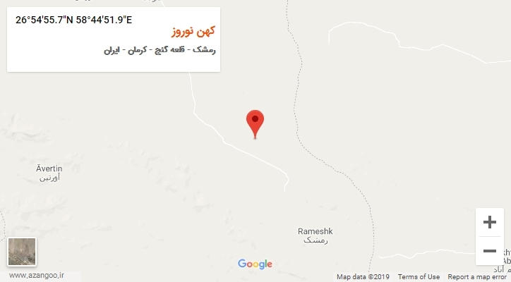روستای کهن نوروز بر روی نقشه
