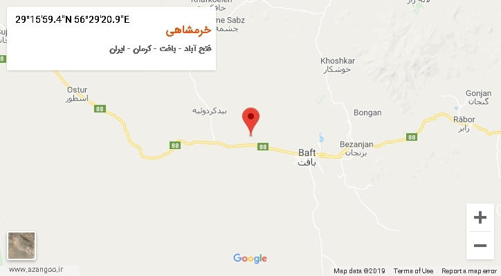 روستای خرمشاهی بر روی نقشه