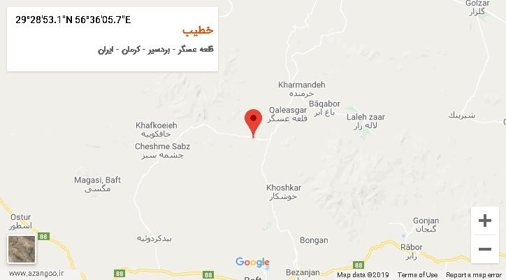 روستای خطیف بر روی نقشه