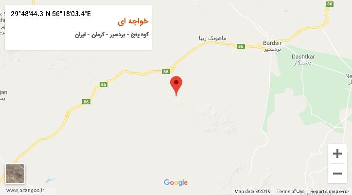 روستای خواجه ای بر روی نقشه