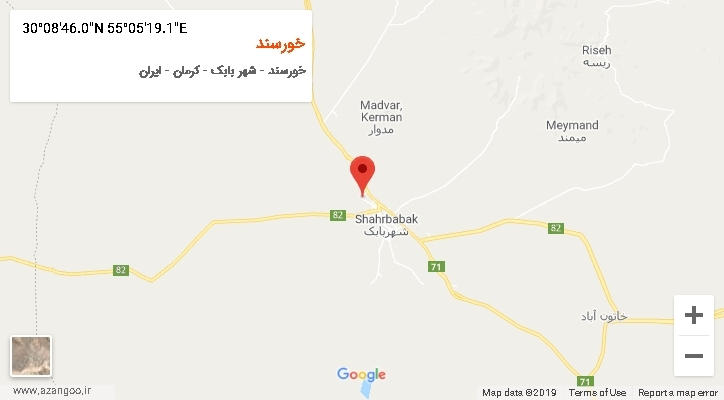 روستای خورسند بر روی نقشه