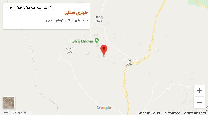 روستای خیاری سفلی بر روی نقشه
