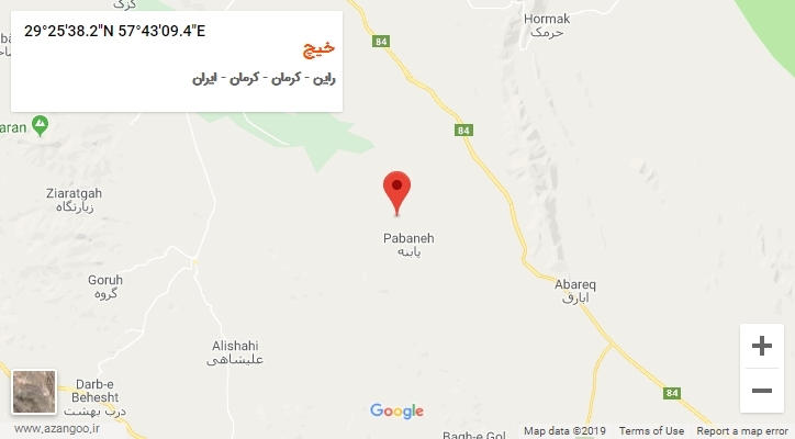 روستای خیچ بر روی نقشه