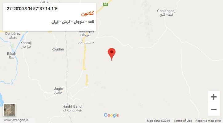 روستای کلاتون بر روی نقشه