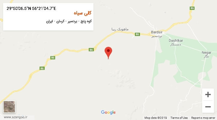 روستای کلی سیاه بر روی نقشه