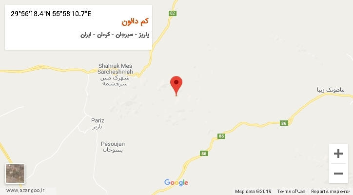 روستای کم دالون بر روی نقشه
