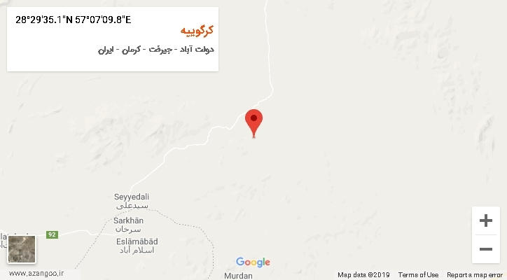 روستای کرگوییه بر روی نقشه