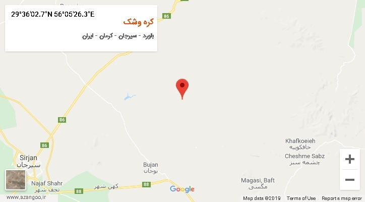 روستای کره وشک بر روی نقشه