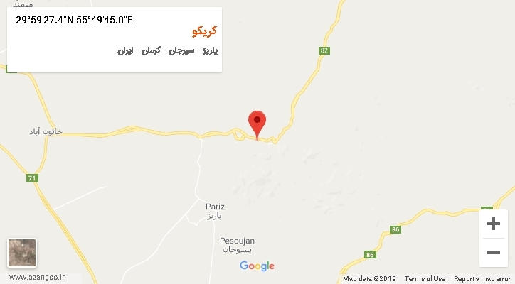 روستای کریکو بر روی نقشه