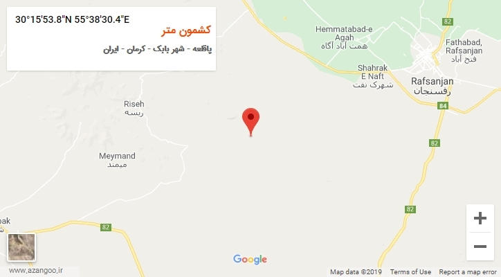 روستای کشمون متر بر روی نقشه