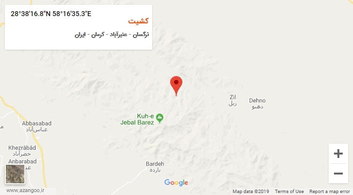 روستای کشیت بر روی نقشه