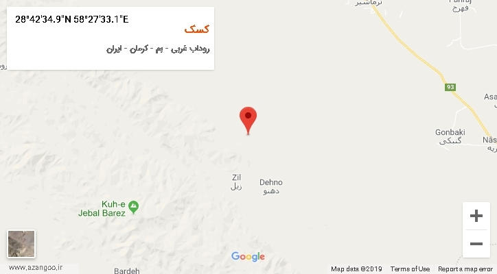 روستای کسک بر روی نقشه