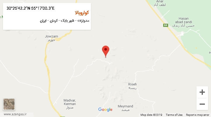 روستای کواروبالا بر روی نقشه