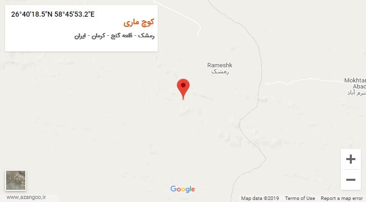 روستای کوچ ماری بر روی نقشه