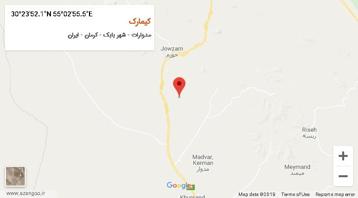 روستای کیمارک بر روی نقشه