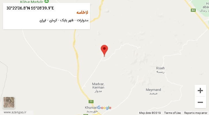 روستای لاخامه بر روی نقشه
