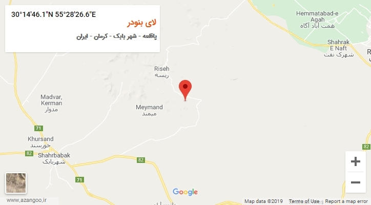 روستای لای بنودر بر روی نقشه