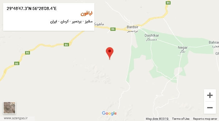 روستای لبافون بر روی نقشه