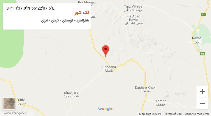 روستای لک شور بر روی نقشه