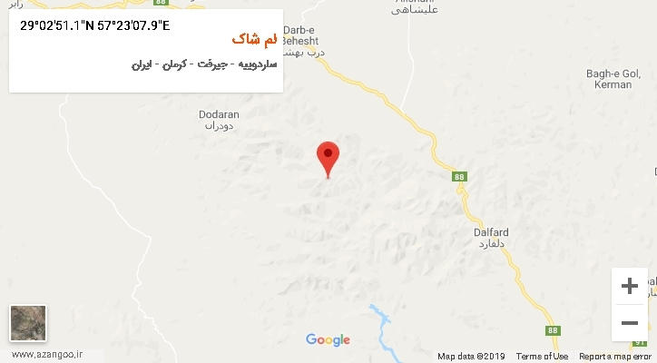 روستای لم شاک بر روی نقشه