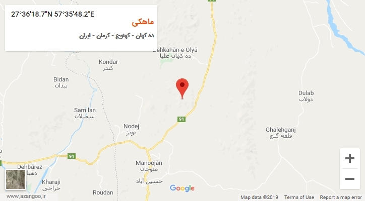 روستای ماهکی بر روی نقشه