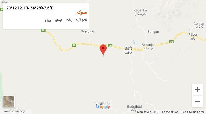 روستای معرکه بر روی نقشه