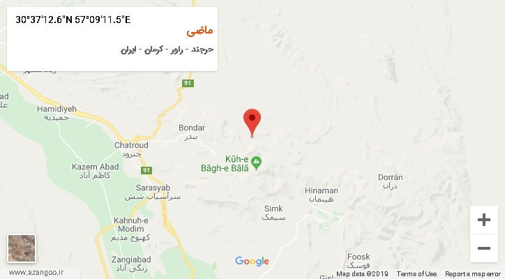 روستای ماضی بر روی نقشه