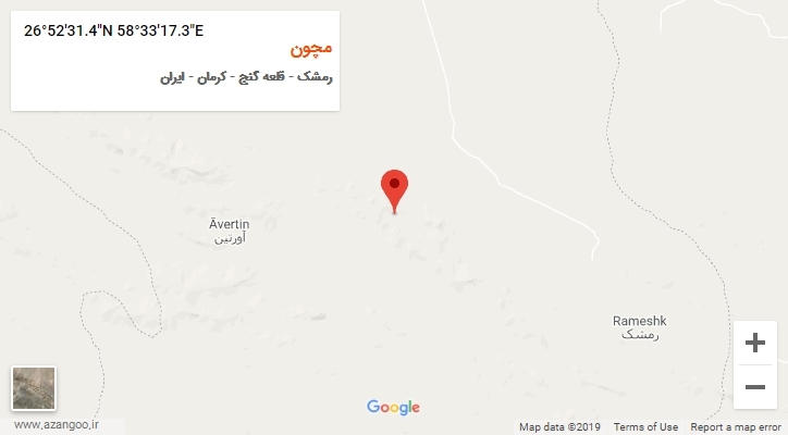 روستای مچون بر روی نقشه