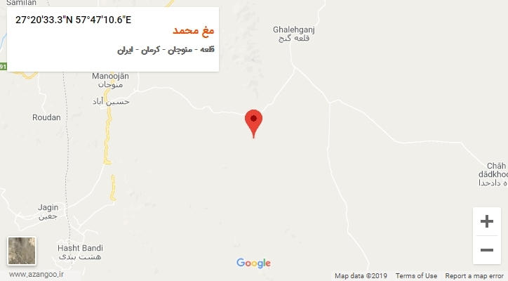روستای مغ محمد بر روی نقشه