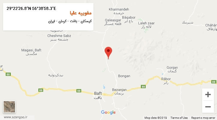 روستای مغوییه علیا بر روی نقشه