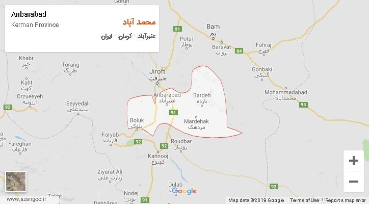 دهستان محمد آباد بر روی نقشه