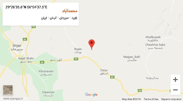 روستای محمدآباد بر روی نقشه