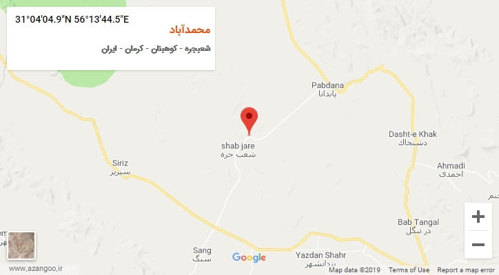 روستای محمدآباد بر روی نقشه